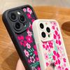 Transparent Soft TPU Back Cover For iPhone 17 Pro Max Air 16 15 Pro Max 14 13 12 Pro Max 11 Cartoon Flowers Printed Phone Cover