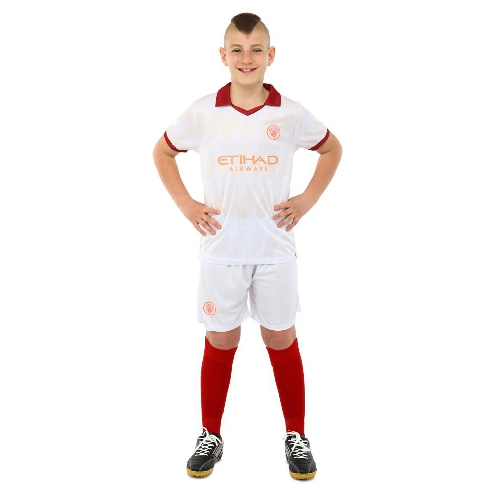 Kinder-Fußballuniform, Trikot und Shorts, Manchester City CO-6338