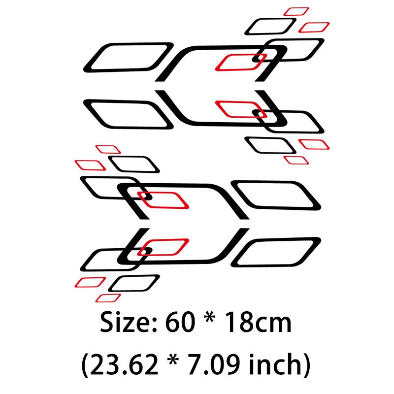 

2/4 шт. Спортивные наклейки на автомобиль в виде ромбовидной сетки, персонализированные и креативные наклейки для модификации капота, дверей и капота автомобиля 2pcs чёрный