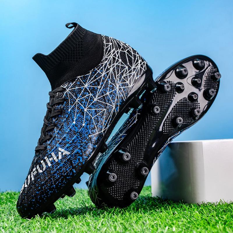 Unisex High-Top Fußballschuhe Bunt Outdoor Langstollen Sportschuhe Große Größe Jugend Sport Kinder Fußballschuhe