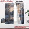 2pcs, 2D FLAT PRINTING Curtains (Without Rod) Winter Elegance Popular Curtains&Window Treatment Versatile Polyester Fabric