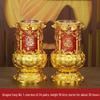 Smokeless Crystal Candle for Buddha Offerings, Housewarming, or New Year Celebrations - Windproof Red Butter Lamp