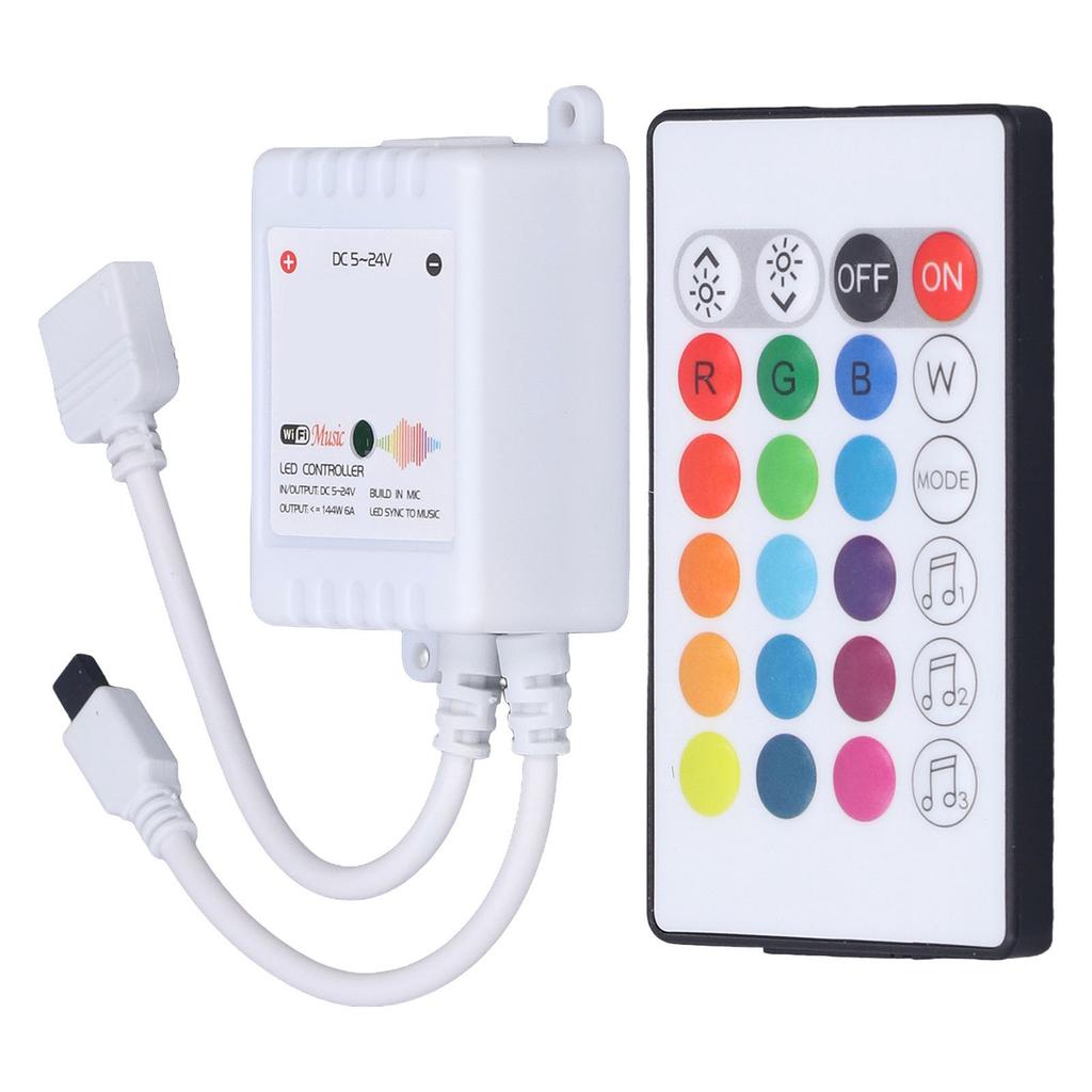 24 Keys Smart LED Remote Control RGB Wireless Controller 16 Colors 4 Light Patterns DC 5V?24V for