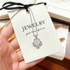 Asymmetrical Zircon Flower Necklace - Trendy and Elegant Clavicle Chain