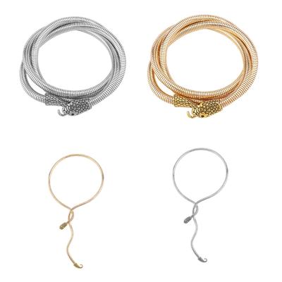 Twist Snake Charm Neck Chain Necklace Alloy Crafted Neckchain Jewellery For Contemporary Fashion Lovers