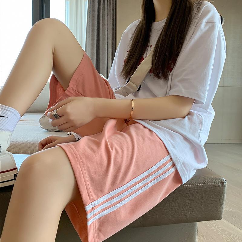 Casual Summer Thin High Waist Women's Wide Leg Sports Shorts - Korean Style Straight Leg Loose Fit