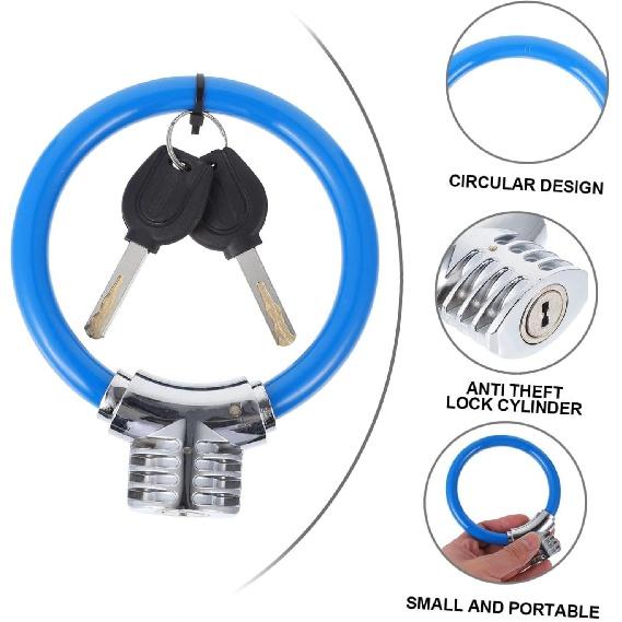 Кольцевой замок Антиблокировочный замок из стального троса Малая угловая дрель Замок — фото 11