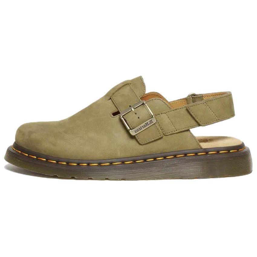 Dr. Martens Leather Comfortable Versatile Low-Top Casual Shoes Unisex Casual Shoes Green 31564357