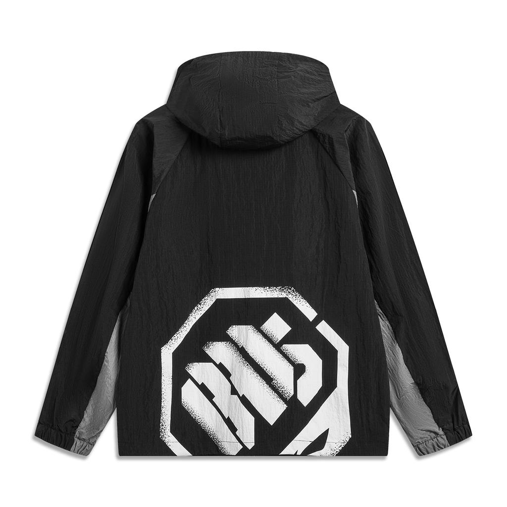 Li Ning Basketball Series Anti-Five Series Color-Block Zip-Up Hooded Comfortable Breathable Versatile Jacket Men Jackets Black AFDV129-3