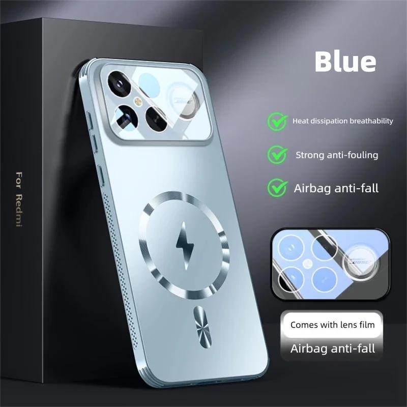 Magnetic Case for POCO F8 F7 F6 Pro F8 F7 Ultra Cover Heat Dissipation Hole Bumper Lens Film Cover for Magsafe Shell Fundas