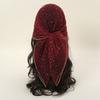 Thin Hotfix Rhinestone Square Scarf Sparkle Glitter Veil Turban Mesh Bandana  Women Fashion