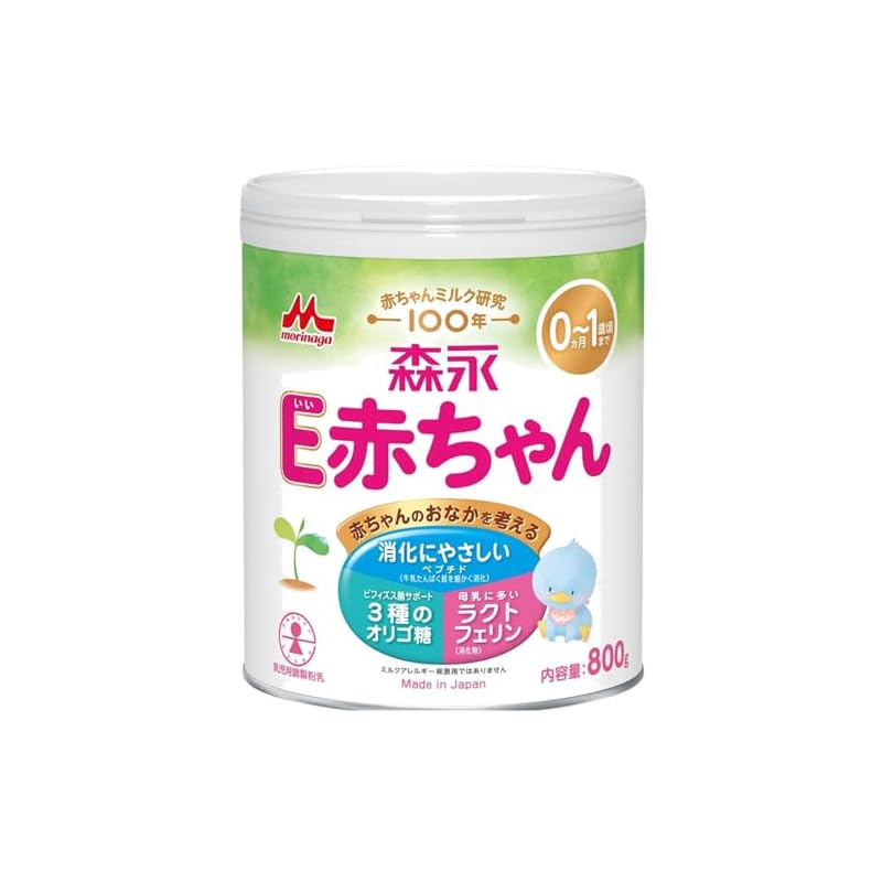 Morinaga E-Akachan Large Can 800g [0 months to 1 year old, newborn formula] Lactoferrin, 3 types of oligosaccharides