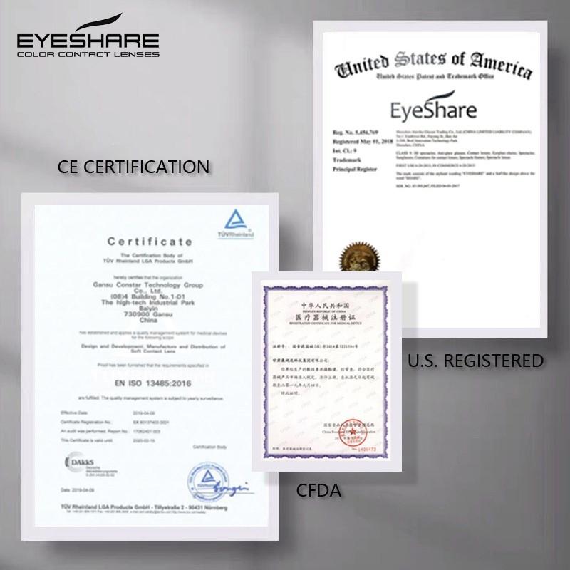 Eyeshare 1 Paar rosa Kontaktlinsen für die Augen natürliche rosa Linie Augenkontakte Schönheit Studenten jährliche Kosmetik