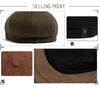 Men's and Women's Suede Newsboy Cap: Retro, Fashionable Autumn/Winter Octagonal Hat and Casual Painter Beret.