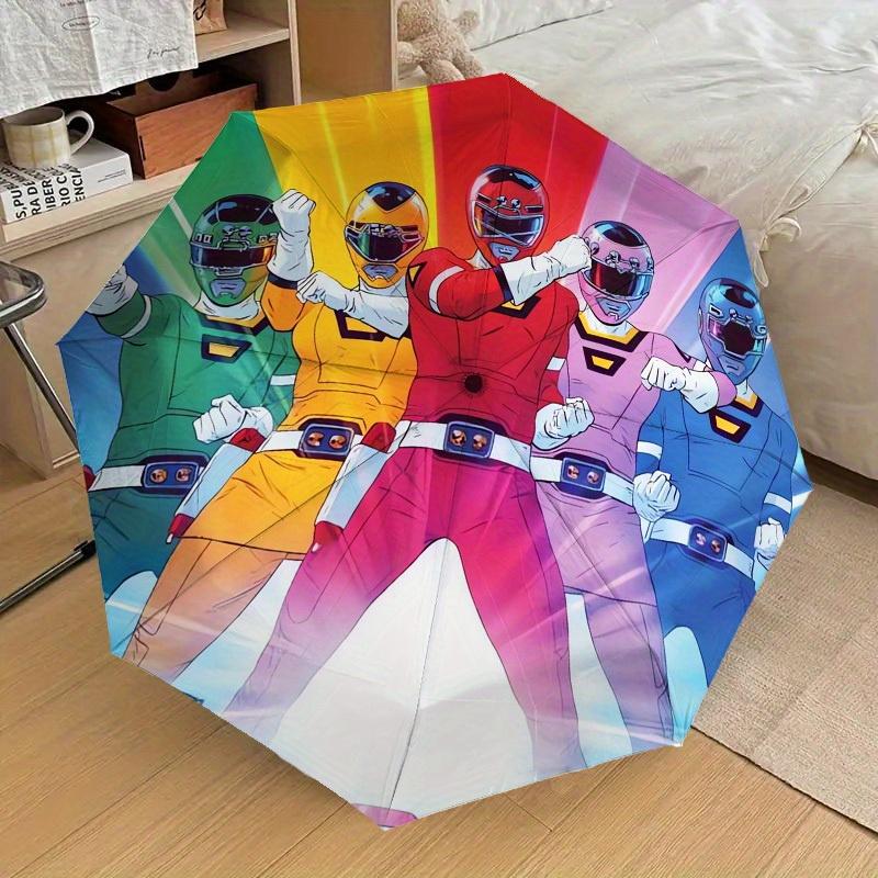 1pc Power Rangers Themed High-quality Umbrella,Automatic Opening and Closing Umbrella,Multi-functional Umbrella G0811386