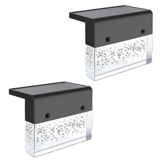 

2 шт. Прибассейновые солнечные фонари 2 режима освещения Автоматическая зарядка Водонепроницаемость IP44 Простая установка Ступенчатые фонари на солнечной батарее A