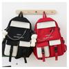 Middle School Backpack Bear Pendant High Capacity Campus Knapsack Contrast Color Men Women's 5 Piece Backpack Shoulder Bag Crossbody Pouch Pencil Case