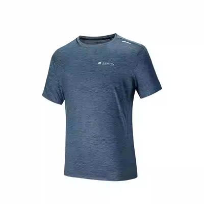 Bequemes Atmungsaktives Vielseitiges Kurzarm-T-Shirt Herren Tops Mitternachtsgrau 952527136-5