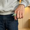 Mini Fiskehjul Halsband 1/2 st Premium Legering Herr Hänge Trendiga Hip Hop Smycken för Streetwear Festpresent