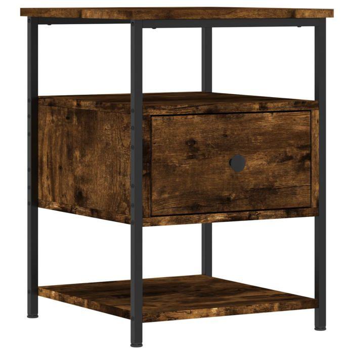 VidaXL Bedside Table Smoked Oak 40x42x56 Cm Engineered Wood 826027
