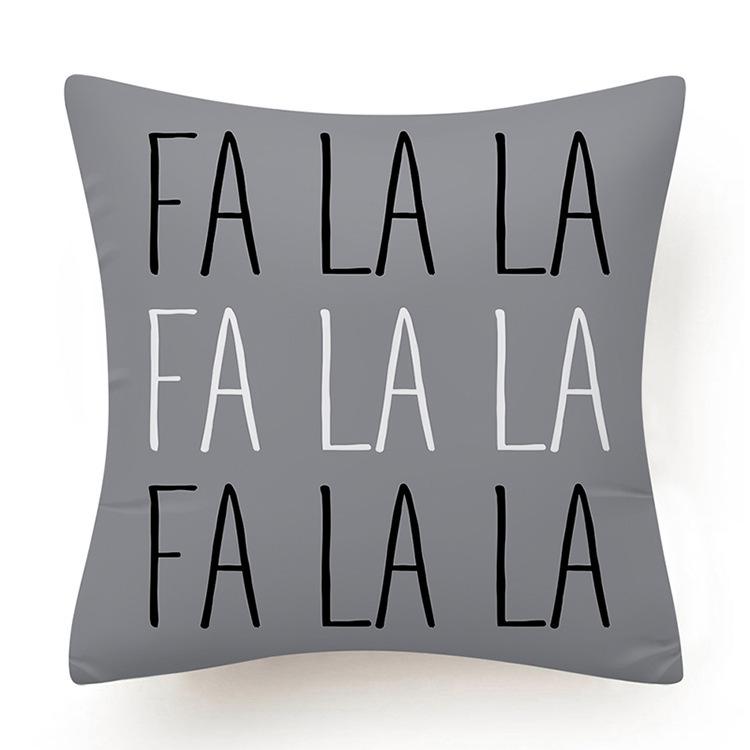 Cross-border New Hot-selling Christmas Pillowcase Simple Gray Christmas Decoration Cushion Pillowcase