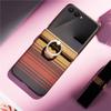 For Samsung Galaxy Z FLIP 8 5G Case Rainbow Matte With Grip Ring Case For Galaxy ZFlip 8 Flip8 Finger Buckle Full Screen Cover