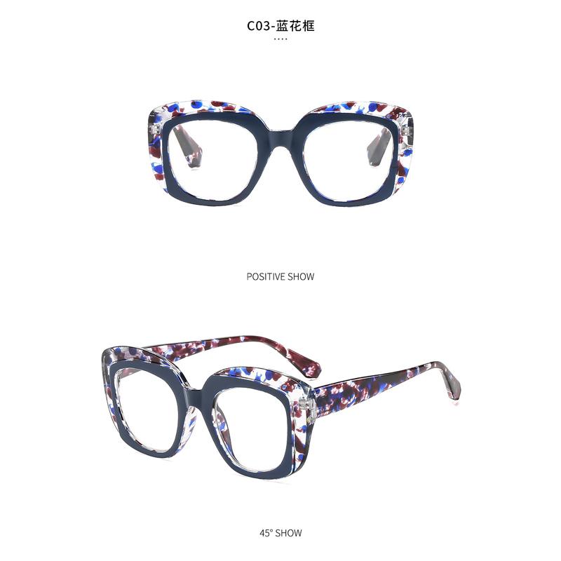 Big frame leopard reading glasses for men women fashion anti blue light reading glasses hyperopia lenses +1.0 +1.5 +2.0