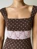 Y2K Sweet Retro Polka Dot Lace A-line Hem Camisole for Girls