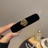 Vintage Gold Camellia Black Colour Velvet Hair Claw Clips Women Fashion BB Clips Hairpin Bangs Clip Girls Hair Accessories Gifts