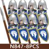 Château Médiéval Soldat Armée Blocs de Construction Château Militaire Corbeau Cheval Serpent Chevalier Guerrier Infanterie Accessoires Briques Jouets