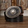 Personality Trend Wild Thick First Layer Cowhide Smooth Buckle Belt Men's Genuine Leather Buckle Retro Belt