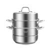 Kangbache 304 Stainless Steel 3-Layer Multifunction Steamer 32cm