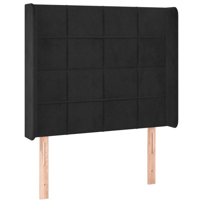 VidaXL LED Headboard Bedroom Furniture Single Bed Accessory Headboard Interior Black 3124080