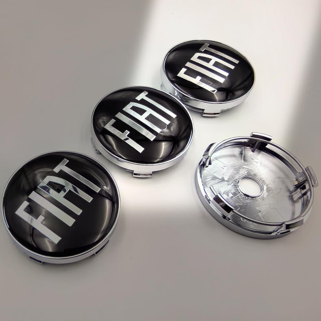4 ks 60mm logo Fiat Krytky středů kol odznak-Prachotěsné kryty pro Fiat 500 124 125 Punto Bravo Stilo Panda Abarth-Emblémy na ráfky