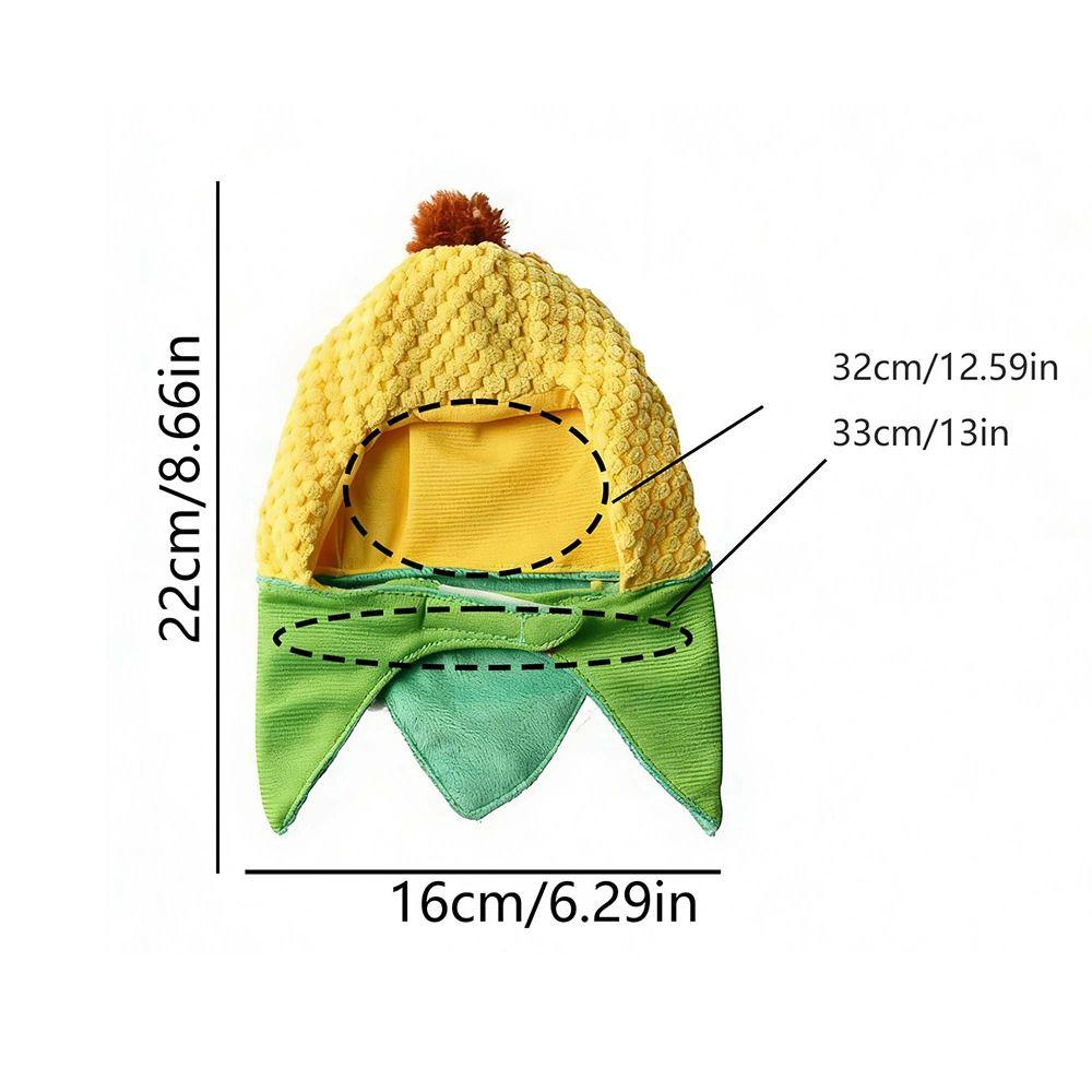 Pet Costume Warm Pet Corn Hat Cute Comfort Cat Head Cover Soft Funny Pet Headgear Training