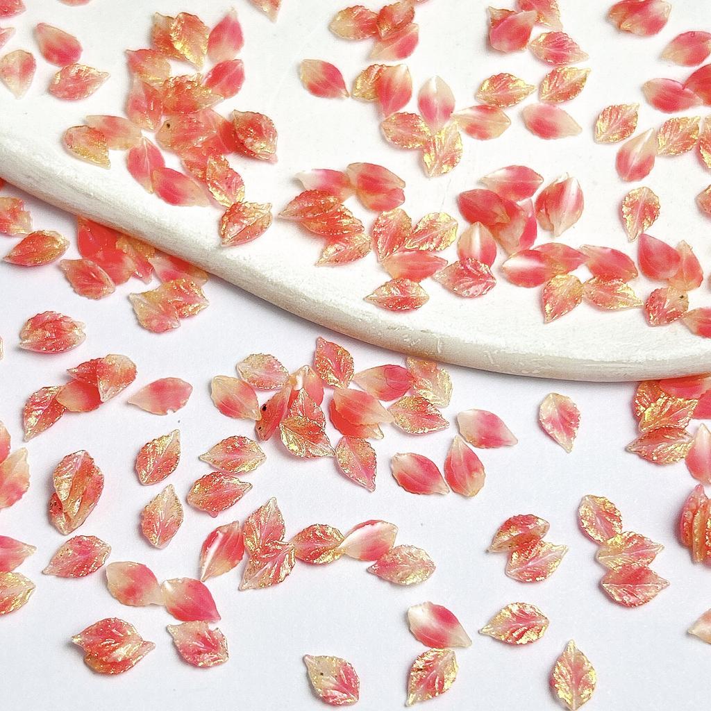 New Luminous Leaf Versatile Nail Art Decorations 3D Soft Carving Multi-Color Nail DIY Wearable Nail Decoration Materials