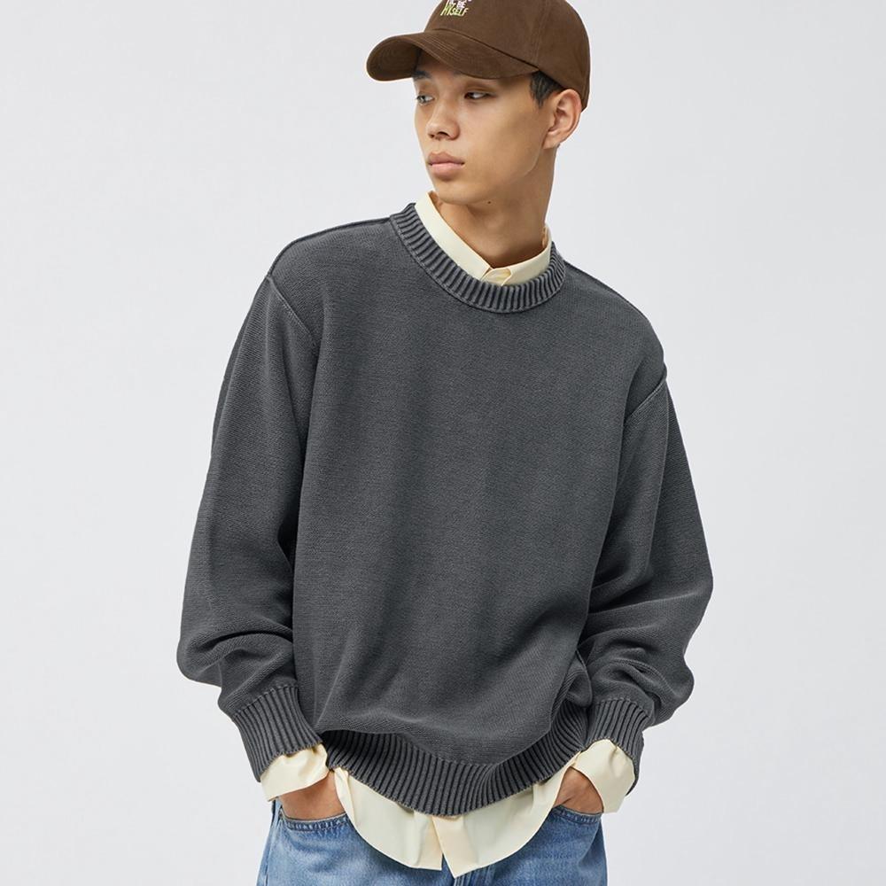 

Трикотажный пуловер с длинными рукавами GU by Uniqlo, окрашенный в готовом виде