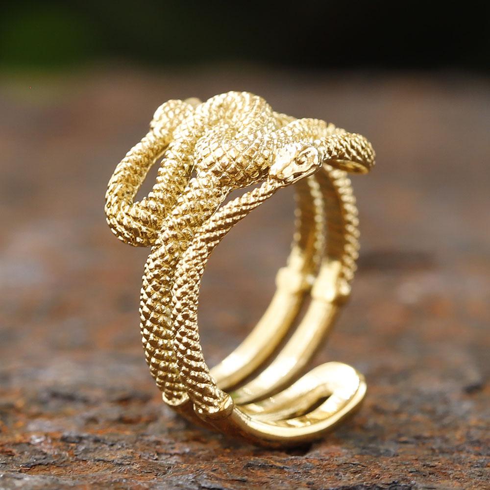 2025 Vintage 316L Stainless Steel Animal Unique Cools Snake Men and Women Ring  High Quality Gift
