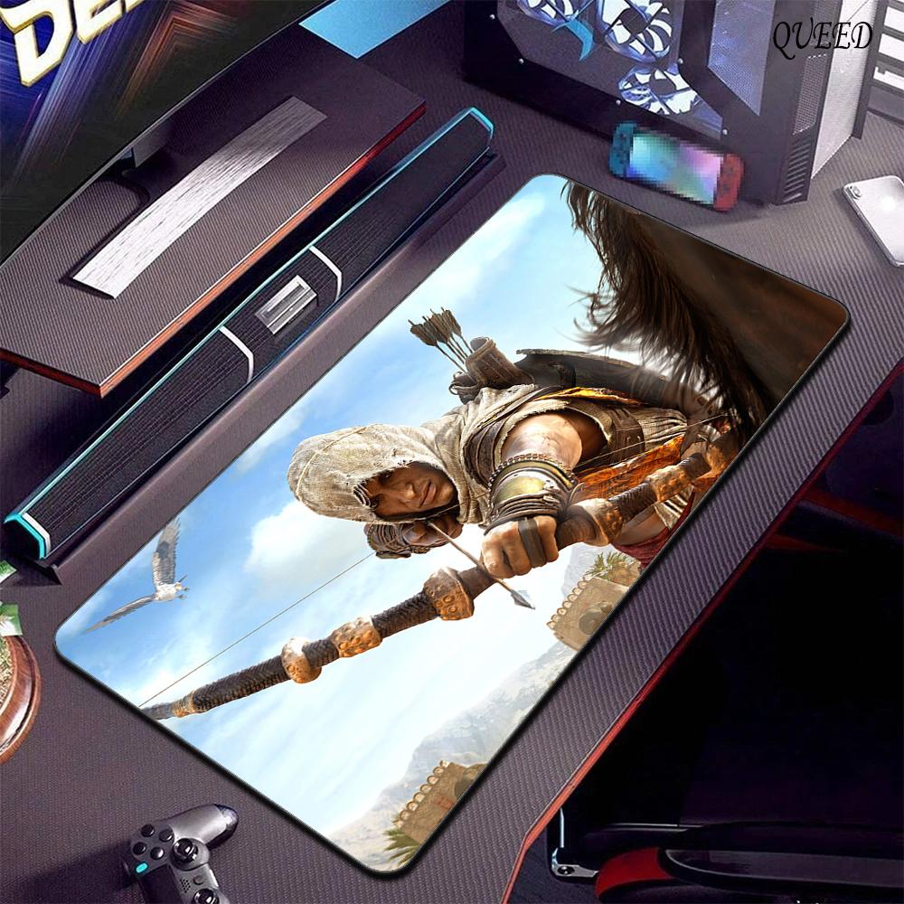 900x400 Large Mouse Pad A-Assassin S -Creed Gaming Mousepad Speed Desk Mat Laptop Gaming Mats For Office Carpet Desk Accessories