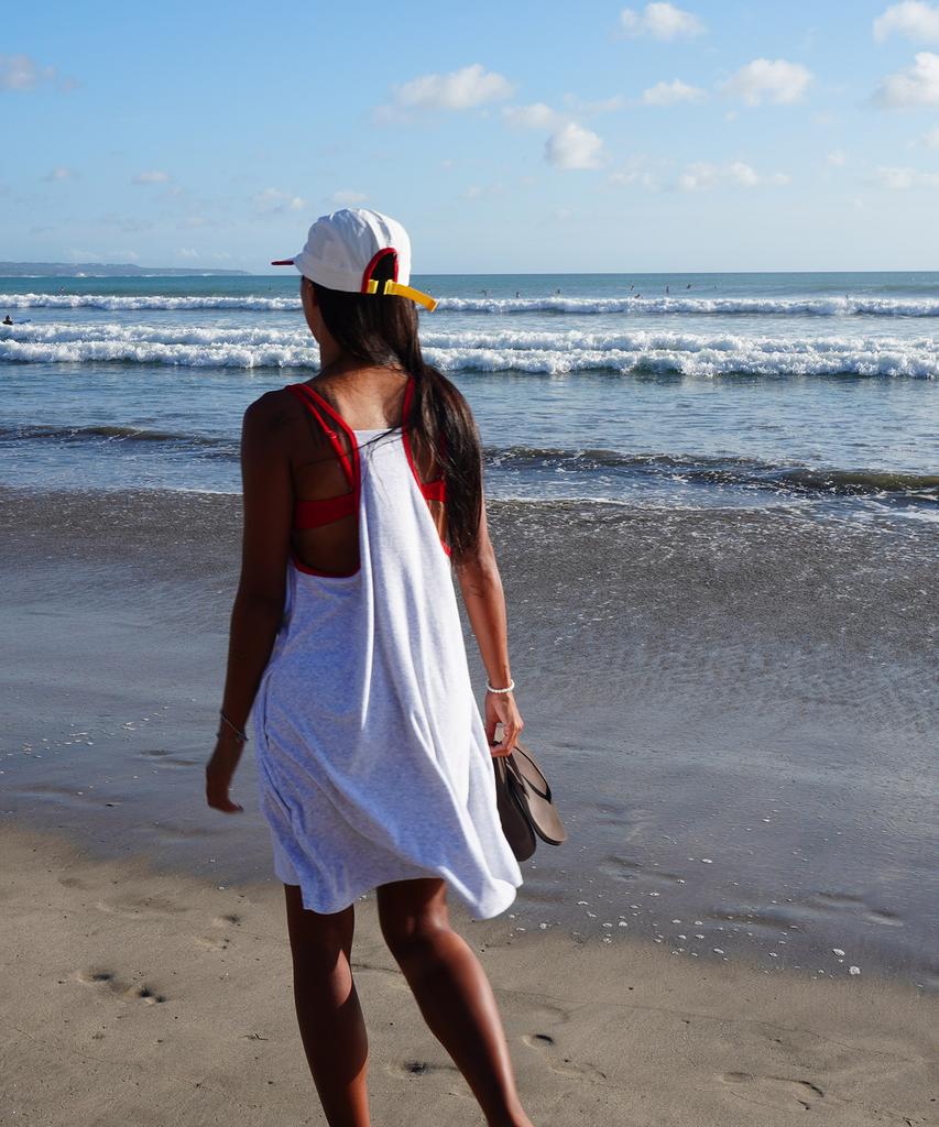 Minasu Menasoo Summer Basic Terry Strap Onepiece_Ash Gray