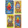 [A1348] - Creative Tarot 'Tarot Del Fuego' Blue Red - 11. 5x6x3cm