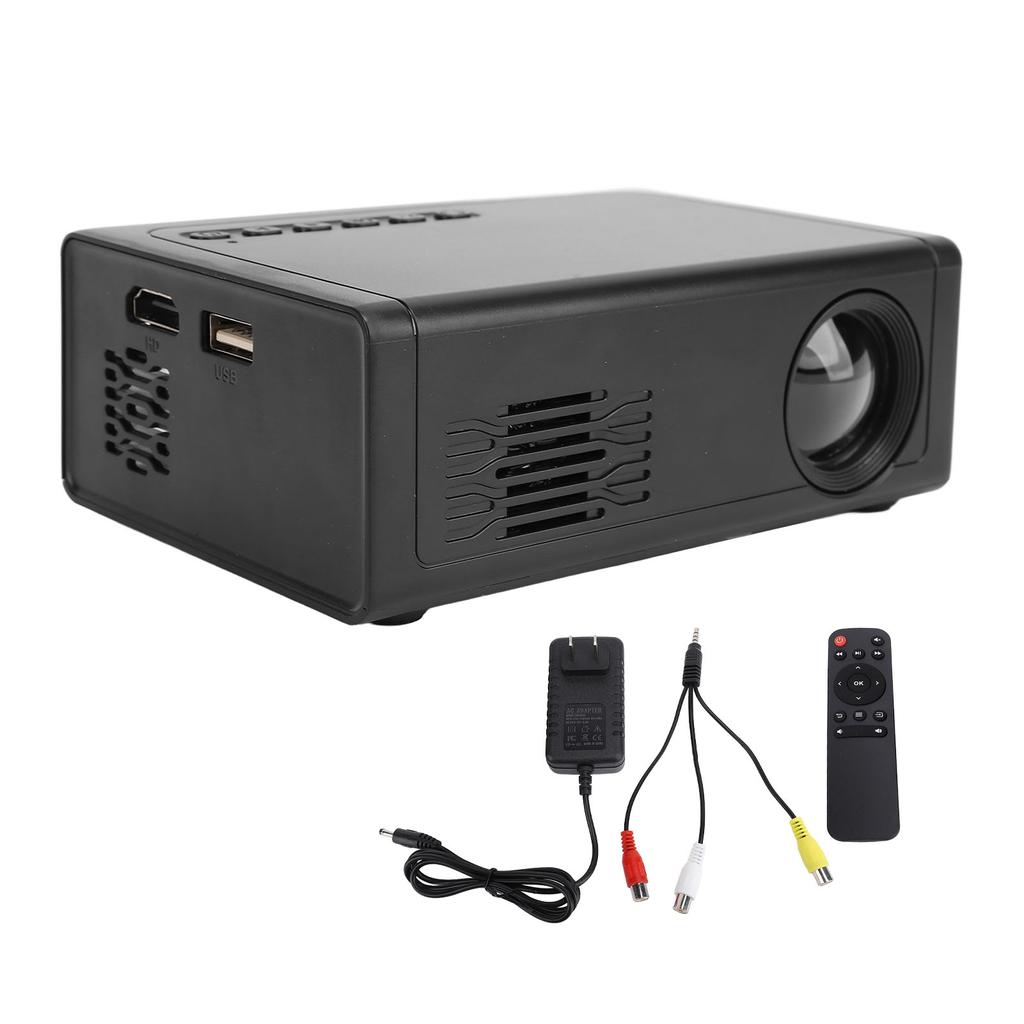 Portable Projector 1080P HD USB Movie Video Projector with HD Multimedia Interface Remote Control fo