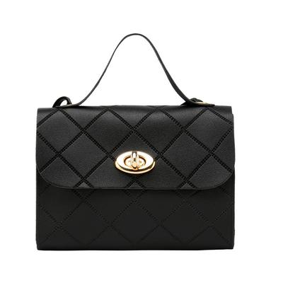 Bolsa vintage de couro encerado com zíper duplo e tiracolo de couro para celular