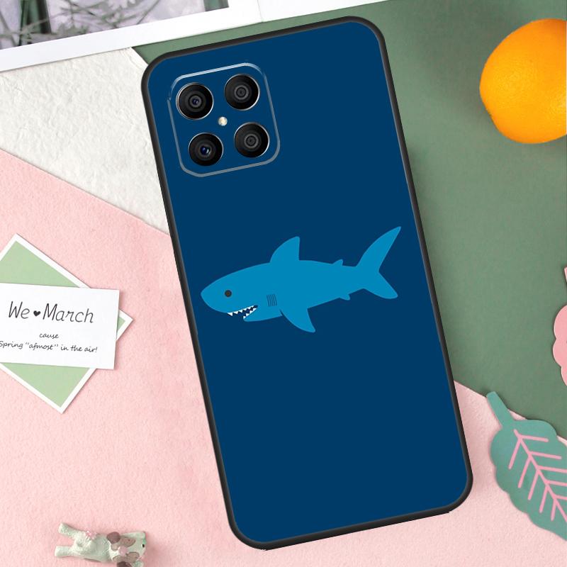 Cartoon Shark Case For Honor 200 Pro 50 70 90 Lite X9b X9a X8b X8a X8 X9 X9c Honor Magic 7 5 6 Pro Cover