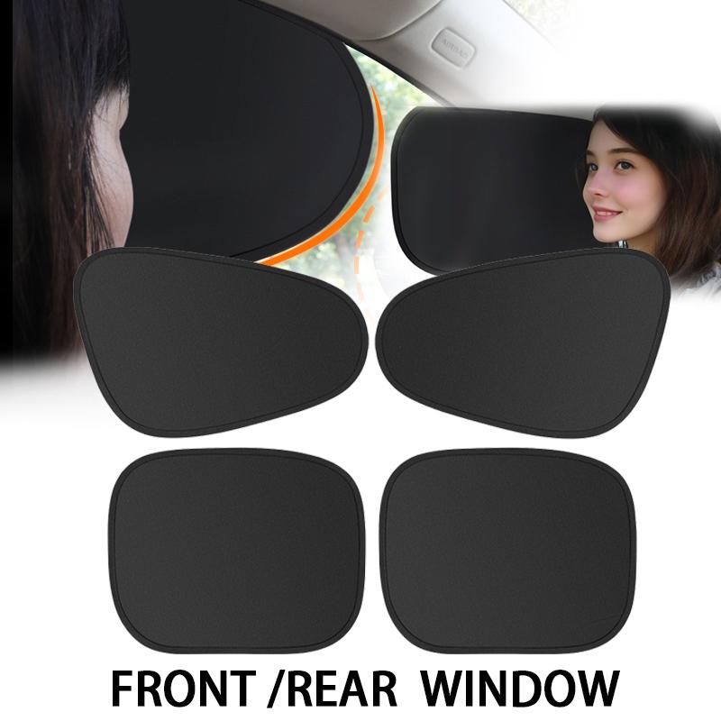 Elektrostatischer Auto-Seitenfenster-Sonnenschutz 4-lagige Sonnenschutzvorhänge Blendschutz UV-Blocker Auto-Innenblocker 99,9% UV Neu