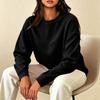 Women's Oversized Neck Sweatshirt Loose Fit Casual Pullover Top for Spring and Fall