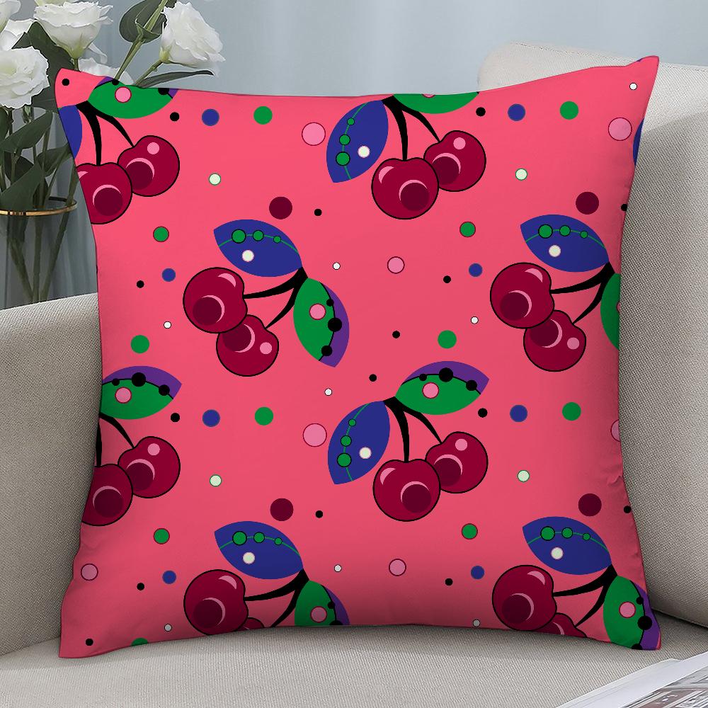 Colorful Cartoon Berries Pillow Case Short Plush Pillow Covers Sofa Decorative Gift Home Double-sided Printing Cushion Cover