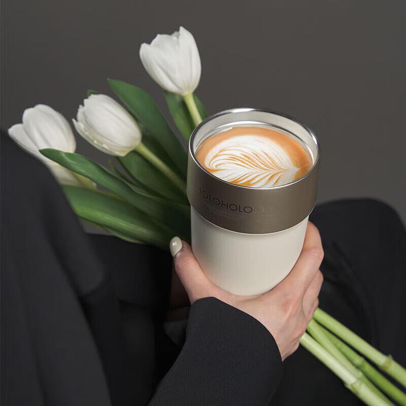 HOLOHOLO Izolovaný hrnek na kávu s keramickou vložkou, 500 ml