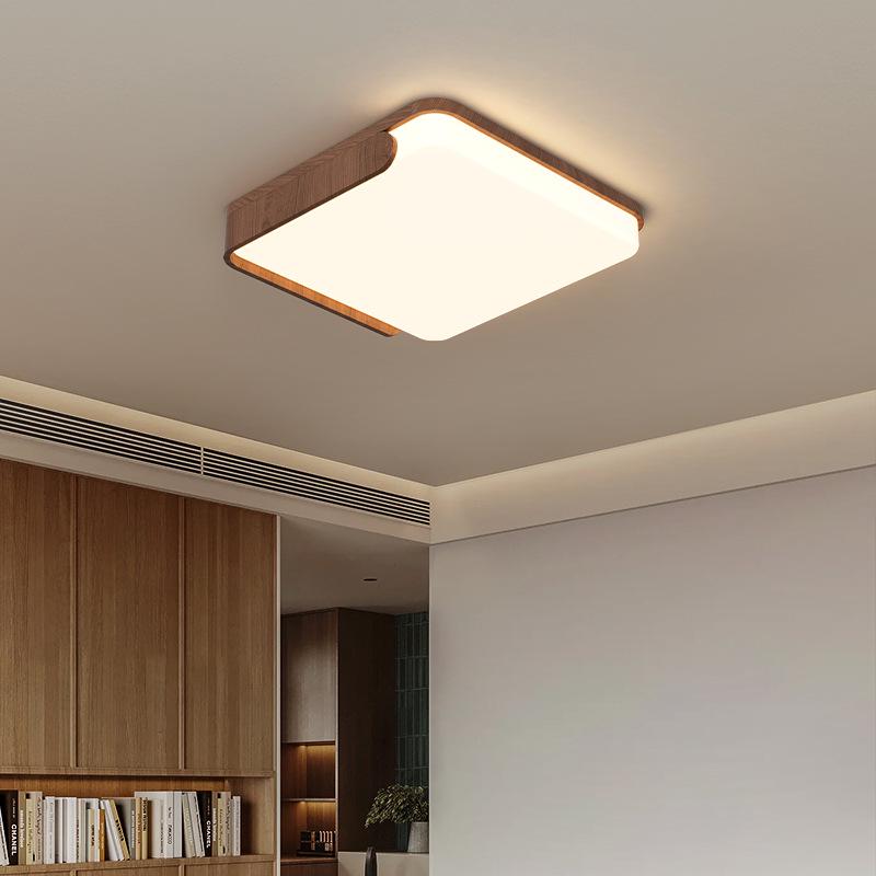 Mid-Century Style Walnut Cloud Ceiling Light - Full Spectrum, Eye Protection, Warm & Romantic Lighting for Living Room or Master Bedroom