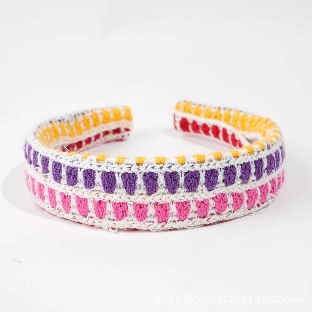 NEW Knitted Headband Bohemian Style Summer Seaside Vacation Handmade Head Band Hair Accessories for Women Girls